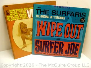 Collectable vintage vinyl records: The Ventures and The Surfaris - Wipe Out - Surfer Joe