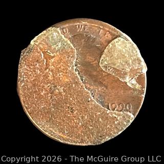 1950 Mistrike of a Lincoln Small Cent Penny