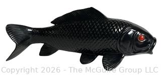Large Pottery Japanese Koi Fish Nestor.  19" long
