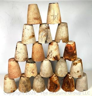 Twenty (20) Pottery Gold Mining Crucibles, Circa 1880