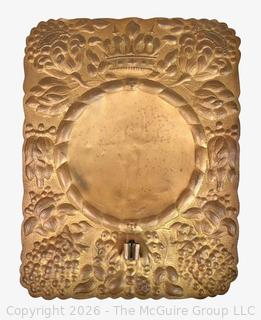 Brass Repousse Wall Sconce Light