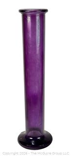 Tall Purple Glass Vase.  22"