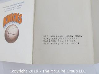 Paper: Recruitment letter from Red Holzman, General Mamager, NY Knicks (NBA) to Dale Dover, Harvard University basketball player, future U.S. Diplomat, Attorney and the first African American Mayor of Falls Church City, VA 