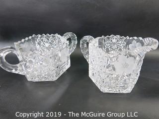 Collectible: Pressed and Cut Glass: 6 pieces