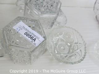 Collectible: Pressed and Cut Glass: 6 pieces