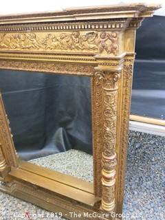 Furniture: Historical: Art: Period: LARGE Gilt Mirror & Frame; 44 1/2"W x 49" Tall