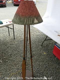 Furniture: Do you canoe? Interesting standing floor lamp with canoe paddles. 