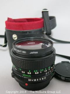 Camera Canon FD 35mm 1:2.5 w/ case & skylight filter