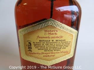 Historical: Collectable: Ronald Reagan 1985 Inauguration commemorative Maker's Mark Bottle SEALED