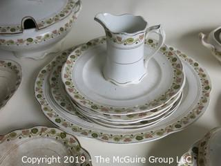 Housewares: Historic: Collection of Vodrey China crackled, stained