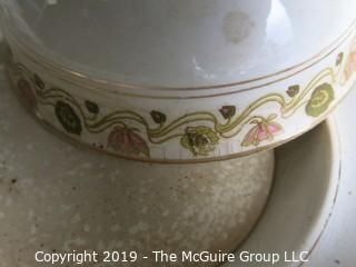 Housewares: Historic: Collection of Vodrey China crackled, stained