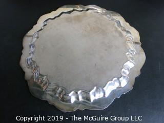 Housewares: Collectable: 4 large Silver Plated platters; some etched