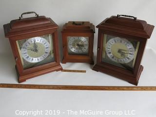 Housewares:(3) Modern Mantle Clocks made from kits