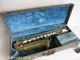 Musical; Instrument: Conn Tenor Sax 16M Brilhart mouthpiece and case