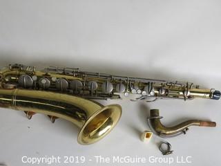 Musical; Instrument: Conn Tenor Sax 16M Brilhart mouthpiece and case