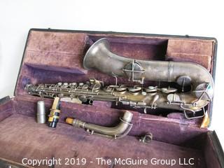 Musical: Instrument: Conn C-Soprano Saxophone 1924-5, w/ reed and Conn hard case