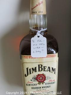 Collectable: Vintage Jim Beam Bottle (prior to UPC codes) 