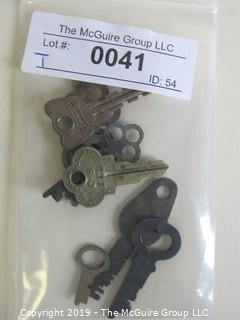 Collectable: Collection of eight (8) flat steel keys