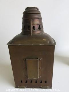 Collectable:(2) Antique Kerosene Wall Lanterns; made by Perkins Marine Lamp and Hardware Corp., Brooklyn, NY (eBay$)