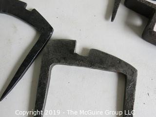 Collectable: Metal:Collection including hand wrought iron door hardware, wedge and hitch pin