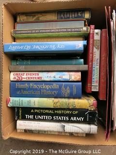 Books: Assorted hardbacks: examine photo for titles, some in slipcases, interesting titles,- History of the US Army