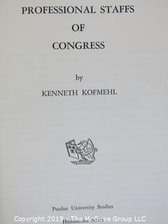 Book Title: Professional Staffs of Congress; 1963