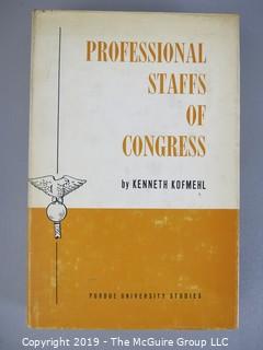 Book Title: Professional Staffs of Congress; 1963