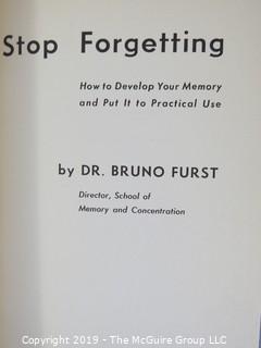 Book Title:"Stop Forgetting" by Bruno Furst; Yudain inscribed