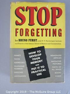 Book Title:"Stop Forgetting" by Bruno Furst; Yudain inscribed