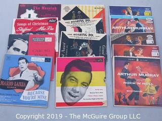 Music: Records: 45rpm: 20 title grouping, '50-60's popular music NM