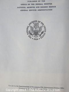 Book Title: "Truman's Presidential Public Papers";  published by the U.S. Government Printing Office