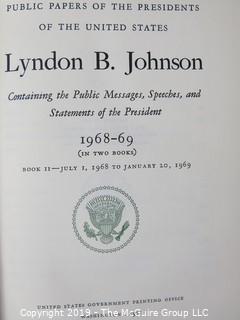 Historical: Collectable: Book Title: "Johnson's Presidential Public Papers";  published by the U.S. Government Printing Office