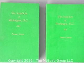 Book Title: "The Social List of Washington DC; 2004 and 2010