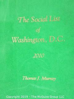 Book Title: "The Social List of Washington DC; 2004 and 2010