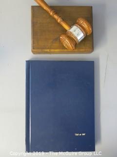 Historical: Collectable: Book Title: "Sid at 80"; the life story of Sid Yudain; founder of "Roll Call", the daily newspaper of Capitol Hill also presentation gavel