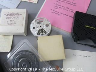 Early IBM Electric Typewriter with two carriages and supplies; does not power on