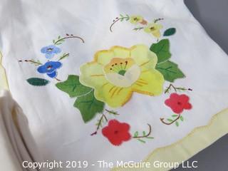 Housewares: Collection of Assorted Embroidered napkins 