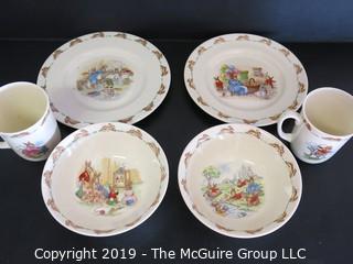 Housewares: Collectable: Royal Doulton - Bunnykins- 2 plates, 2 bowls and 2 cups 