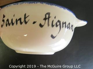 Housewares: Collectable: Ceramic platter and bowl, marked Saint - Aignan; France