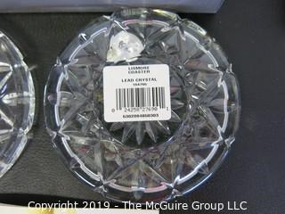 Housewares: Collectable: Set of (4) NIB Waterford Cut Crystal Coasters 