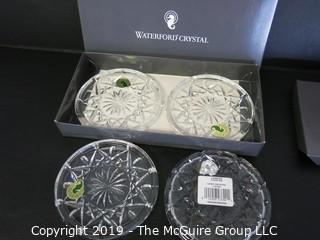 Housewares: Collectable: Set of (4) NIB Waterford Cut Crystal Coasters 