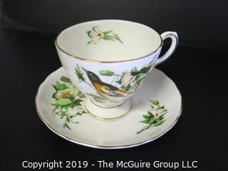 Housewares: Collectible: Tea Cup and Saucer: Royal Tuscan Fine Bone China - Baltimore Oriole 