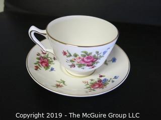 Housewares: Collectible: Tea Cup and Saucer: English Staffordshire Bone China - Red Roses