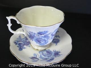 Housewares: Collectible: Tea Cup and Saucer: Royal Albert English Bone China - Blue Cornflowers