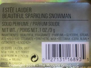 Collectable: Estee Lauder - Solid Perfume "Sparkling Snowman" in Original Box