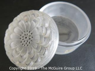 Collectable: Art: Lalique Frosted Glass Covered Box