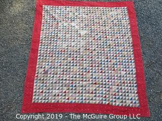 Collectable: Vintage 76 x 85" HandTied Quilt; unfinished and with some damage