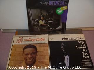 Music: Records: 33.3 rpm: Nat King Cole grouping x3 NM