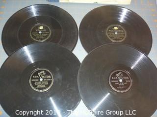 Music: Records: 78 rpm: 1950's Popular music and artists in 2 artsy record album cases. Review photos for titles and artists