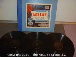 Music: Records: 78 rpm: 3 record album Hank Snow Favorites